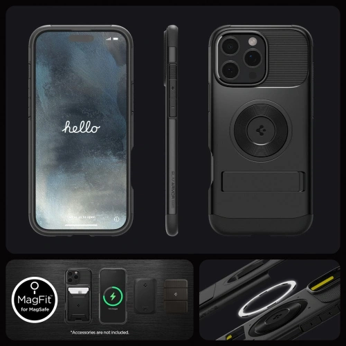 Kup Spigen Slim Armor Mag MagSafe Apple iPhone 16 Pro Max Schwarz - SPN16379 - {ean13} - Sklep Home Screen
