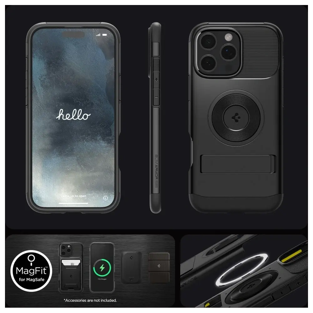Etui Spigen Slim Armor Mag MagSafe Apple iPhone 16 Pro Max Black - iPhone 16 Pro Max - Spigen