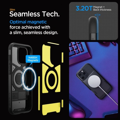 Kup Etui Spigen Slim Armor Mag MagSafe Apple iPhone 16 Pro Max Black - SPN16379 - {ean13} - Sklep Home Screen