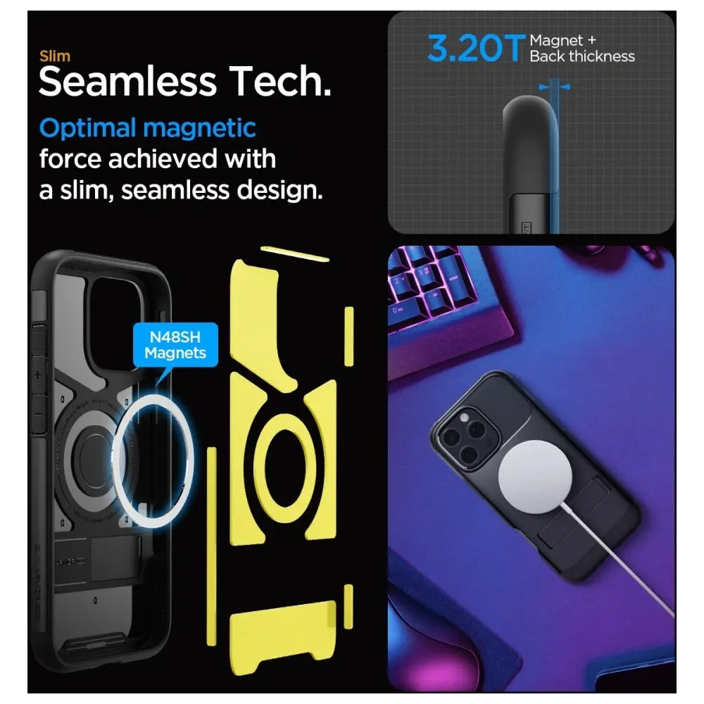 Etui Spigen Slim Armor Mag MagSafe Apple iPhone 16 Pro Max Black - iPhone 16 Pro Max - Spigen