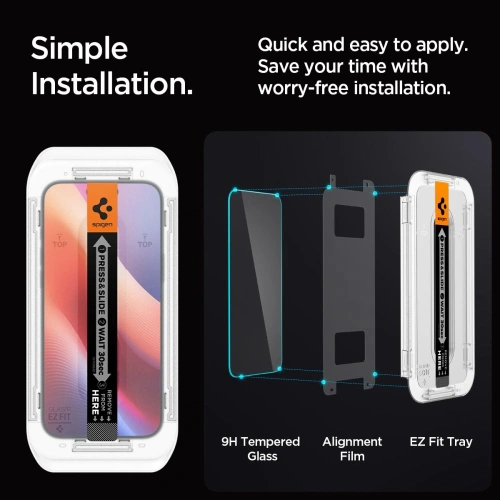 Kup Szkło hartowane Spigen GLAS.tR ez Fit Apple iPhone 16 Pro Max Clear [2 PACK] - SPN16380 - {ean13} - Sklep Home Screen