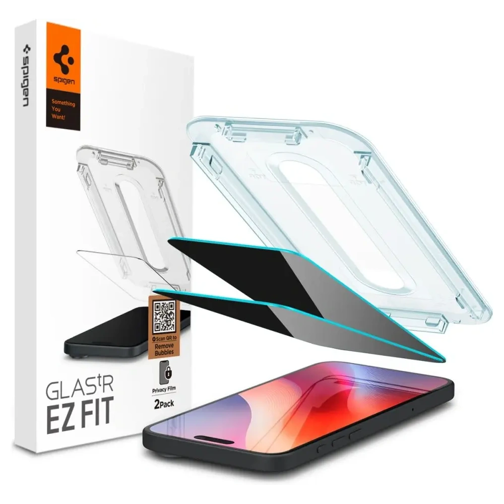 Szkło prywatyzujące Spigen GLAS.tR ez Fit Apple iPhone 16 Pro Max Privacy [2 PACK] - iPhone 16 Pro Max - Spigen
