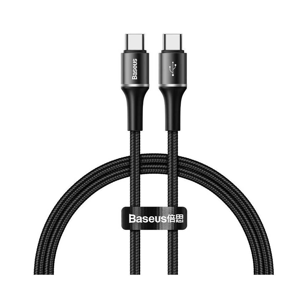 Kabel USB-C Baseus Halo, QC 3.0, PD 2.0, 60W, 3A, 0,5m (czarny)