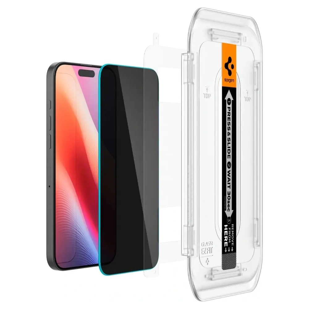 Szkło prywatyzujące Spigen GLAS.tR ez Fit Apple iPhone 16 Pro Max Privacy [2 PACK] - iPhone 16 Pro Max - Spigen