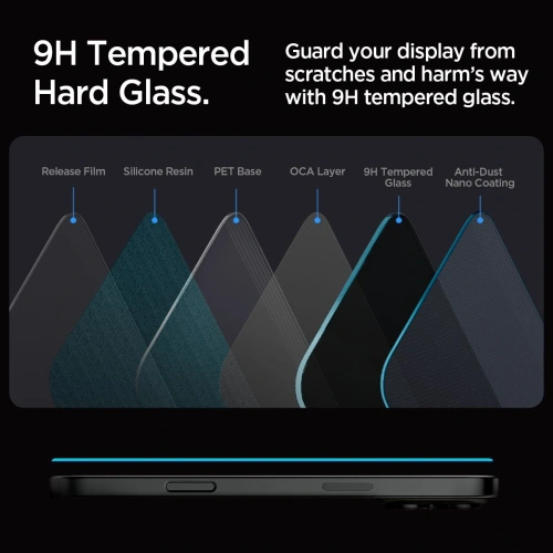 Kup Spigen GLAS.tR ez Fit Apple iPhone 16 Pro Max Datenschutz [2 PACK] - SPN16381 - {ean13} - Sklep Home Screen