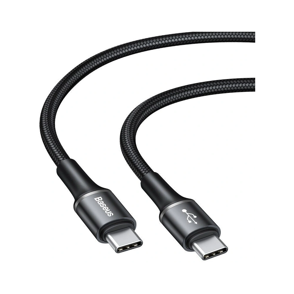Kabel USB-C Baseus Halo, QC 3.0, PD 2.0, 60W, 3A, 0,5m (czarny)
