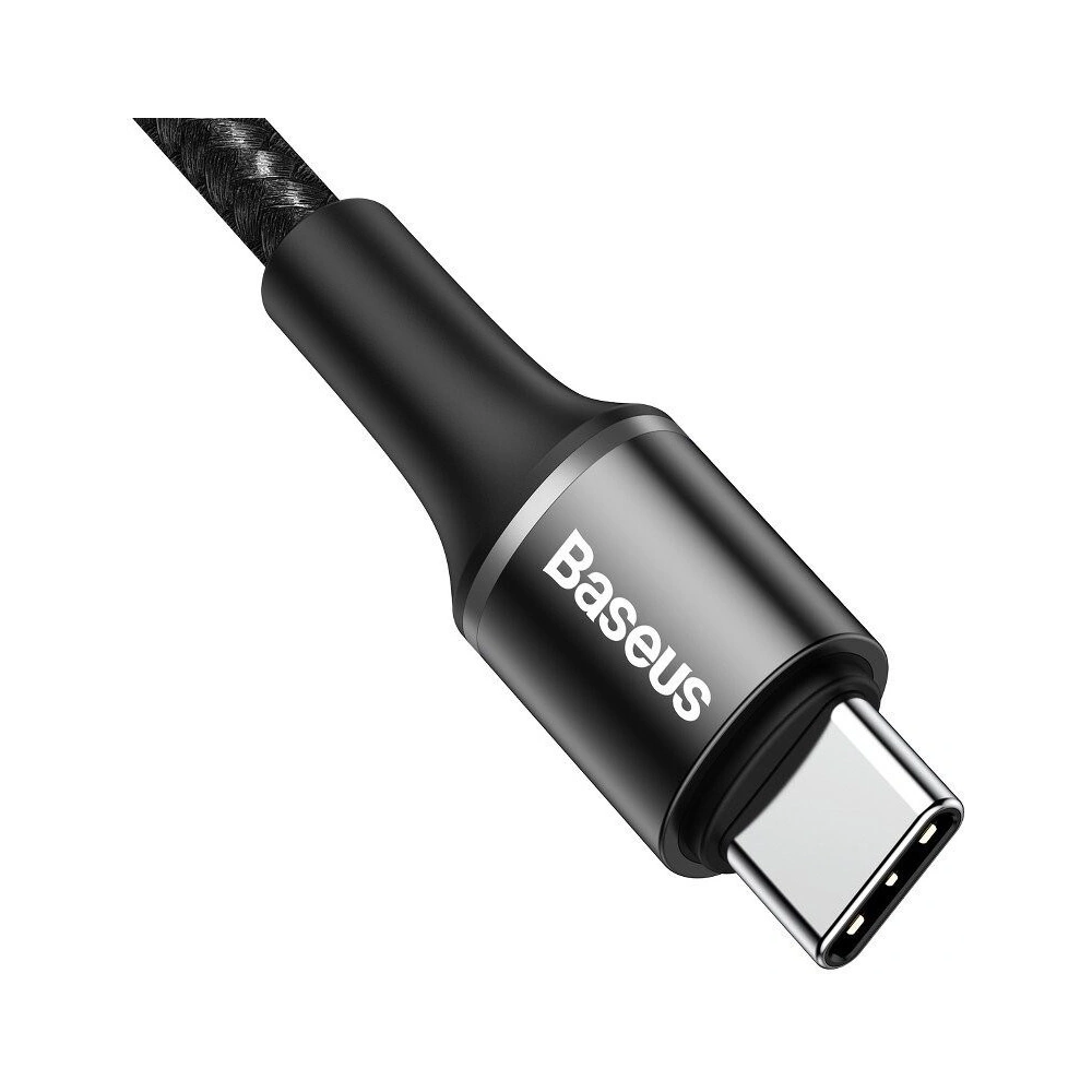 Kabel USB-C Baseus Halo, QC 3.0, PD 2.0, 60W, 3A, 0,5m (czarny)