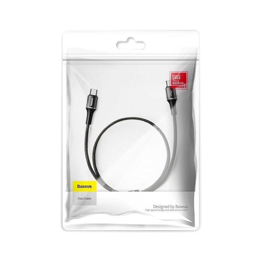 Kabel USB-C Baseus Halo, QC 3.0, PD 2.0, 60W, 3A, 0,5m (czarny)