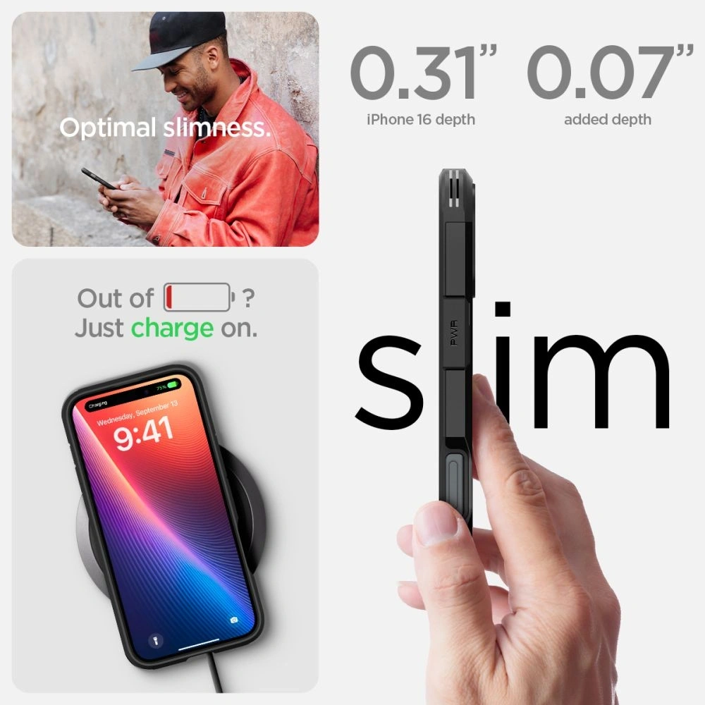 Etui Spigen Tough Armor Mag Magsafe Apple iPhone 16 Plus Black - iPhone 16 Plus - Spigen