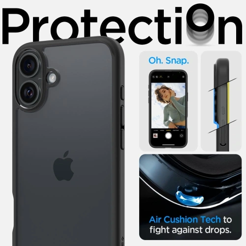 Kup Spigen Ultra Hybrid Apple iPhone 16 Plus Matt Fekete - SPN16400 - {ean13} - Sklep Home Screen