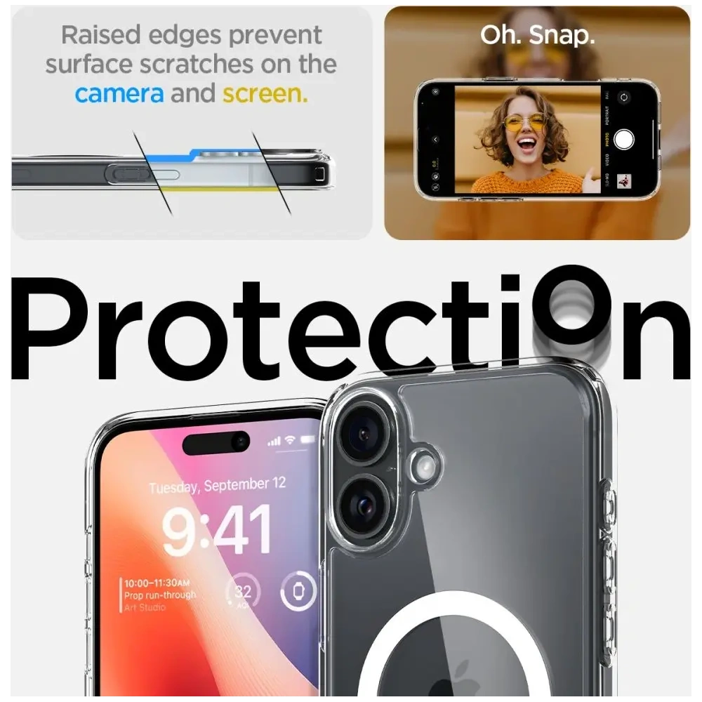 Etui Spigen Ultra Hybrid Mag Magsafe Apple iPhone 16 Plus White - iPhone 16 Plus - Spigen