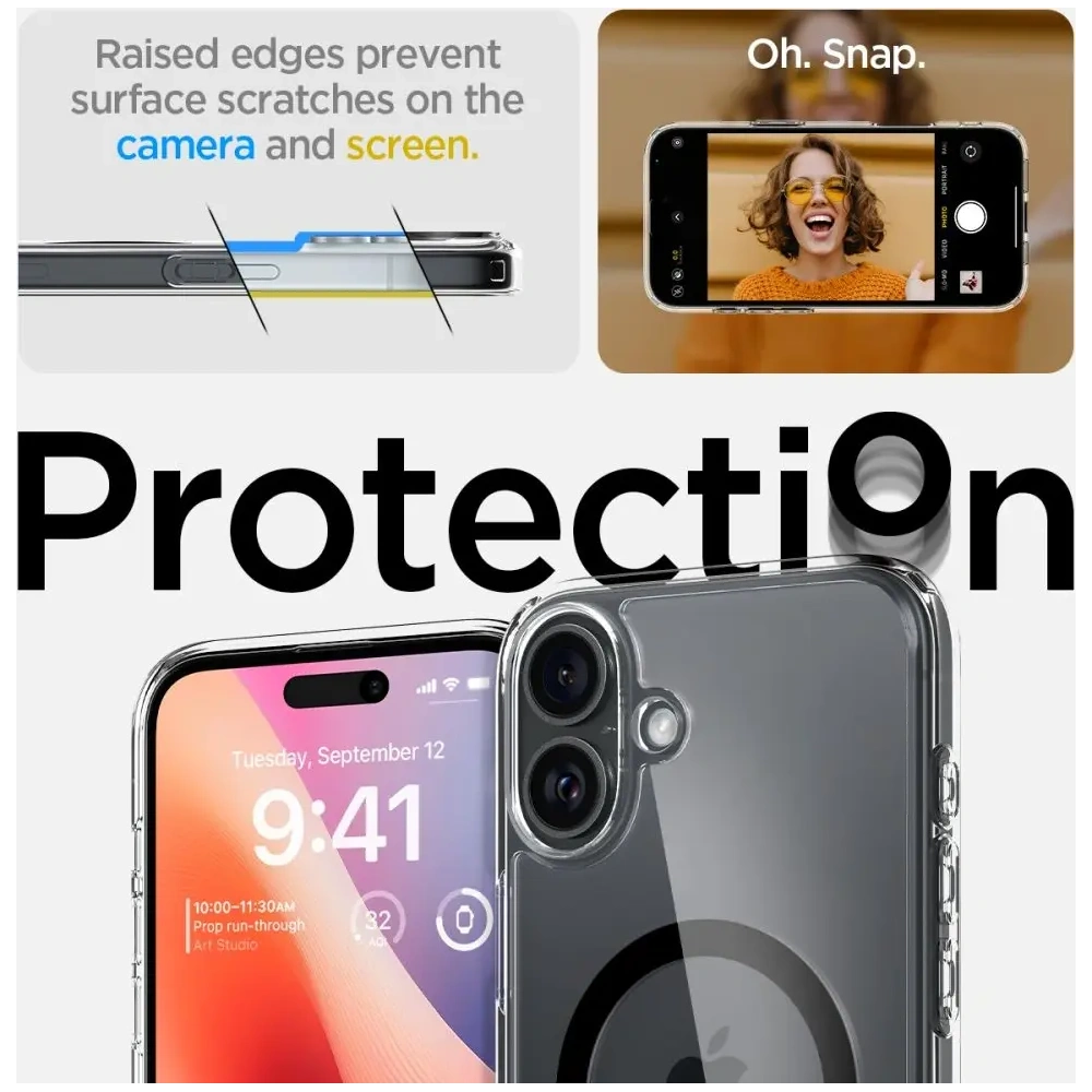 Etui Spigen Ultra Hybrid Mag Magsafe Apple iPhone 16 Plus Black - iPhone 16 Plus - Spigen