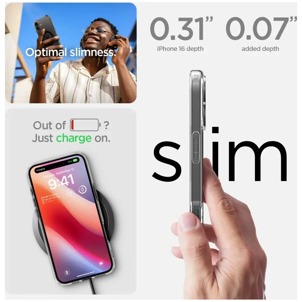 Etui Spigen Ultra Hybrid Mag Magsafe Apple iPhone 16 Plus Black - iPhone 16 Plus - Spigen