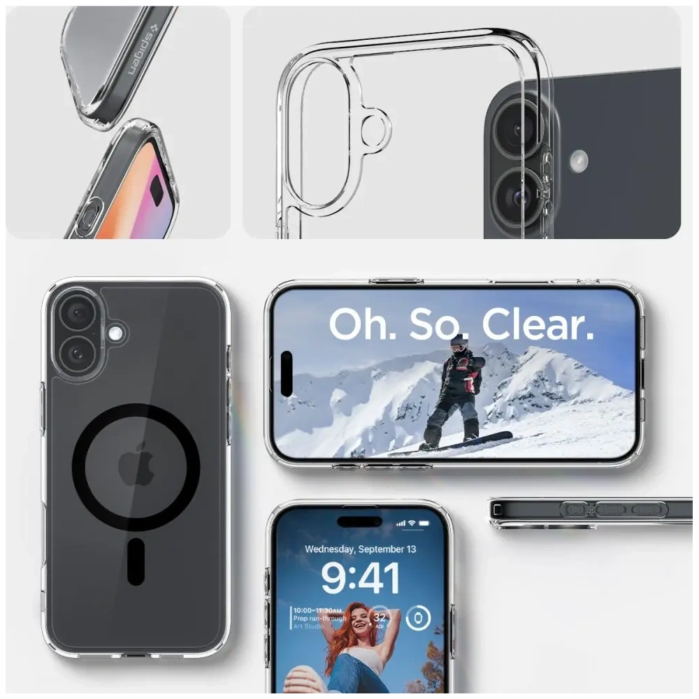 Etui Spigen Ultra Hybrid Mag Magsafe Apple iPhone 16 Plus Black - iPhone 16 Plus - Spigen