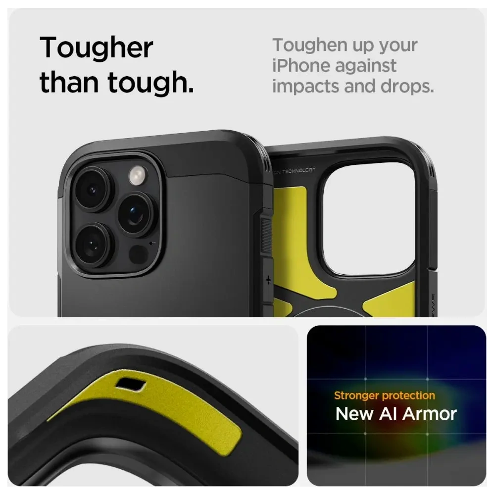 Etui Spigen Tough Armor Mag Magsafe Apple iPhone 16 Pro Black - iPhone 16 Pro - Spigen