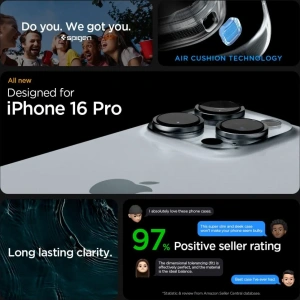 Buy Spigen Ultra Hybrid Apple iPhone 16 Pro Crystal Clear - SPN16404 - {ean13} - Home Screen Store Europe