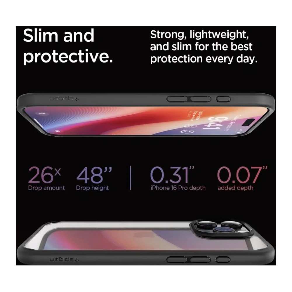 Etui Spigen Ultra Hybrid Apple iPhone 16 Pro Matte Black - iPhone 16 Pro - Spigen