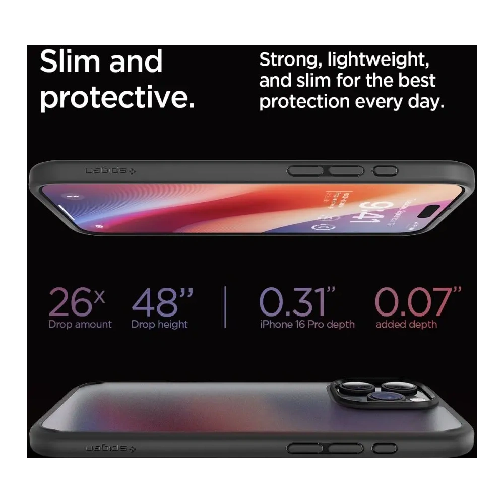 Etui Spigen Ultra Hybrid Apple iPhone 16 Pro Frost Black - iPhone 16 Pro - Spigen