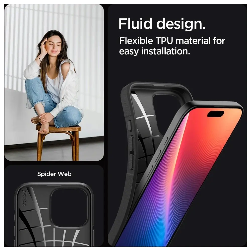 Etui Spigen Core Armor Apple iPhone 16 Pro Matte Black - iPhone 16 Pro - Spigen