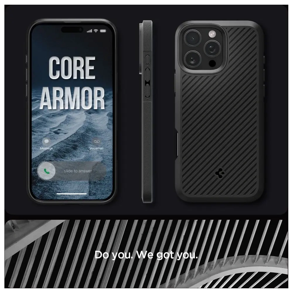 Etui Spigen Core Armor Apple iPhone 16 Pro Matte Black - iPhone 16 Pro - Spigen