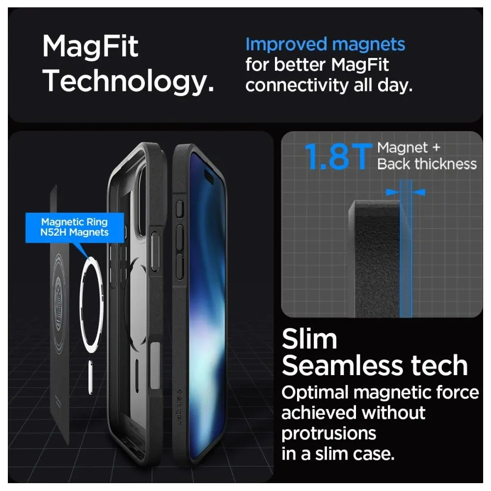 Etui Spigen Core Armor Mag Magsafe Apple iPhone 16 Pro Matte Black - iPhone 16 Pro - Spigen