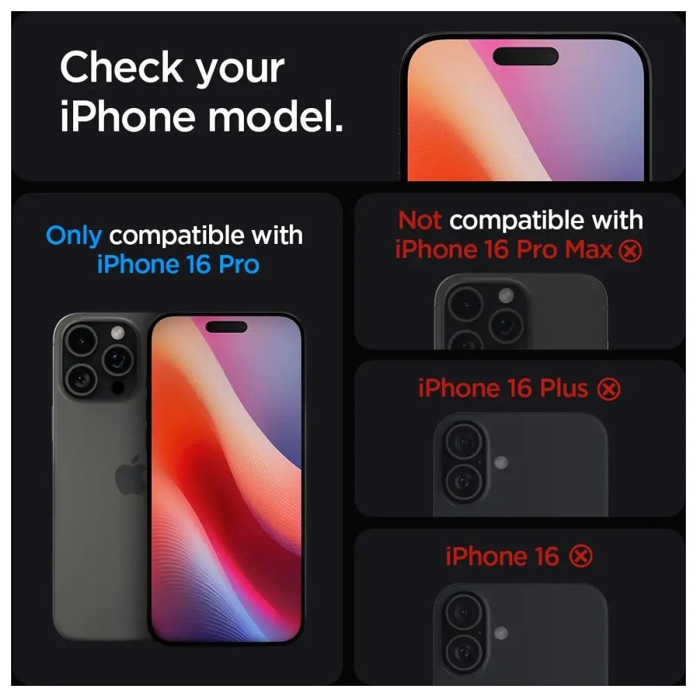 Szkło hartowane Spigen GLAS.tR ez Fit Apple iPhone 16 Pro Clear [2 PACK] - iPhone 16 Pro - Spigen