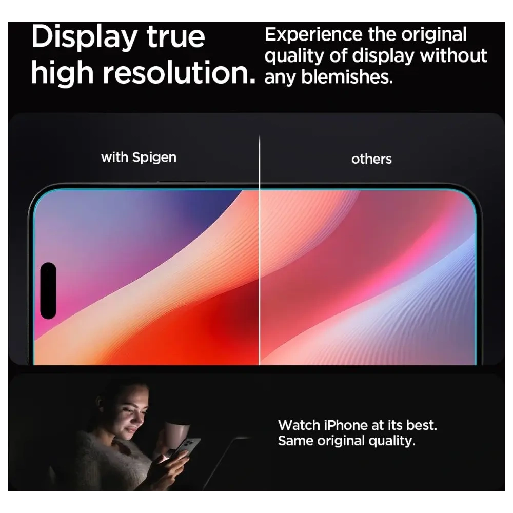 Szkło hartowane Spigen GLAS.tR ez Fit Apple iPhone 16 Pro Clear [2 PACK] - iPhone 16 Pro - Spigen