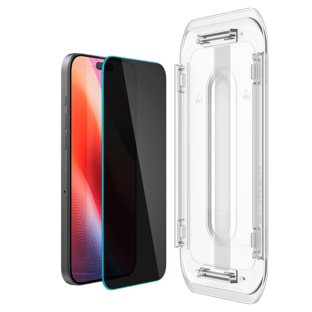 Szkło prywatyzujące Spigen GLAS.tR ez Fit Apple iPhone 16 Pro Privacy [2 PACK] - iPhone 16 Pro - Spigen