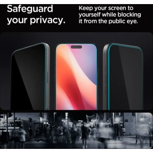 Szkło prywatyzujące Spigen GLAS.tR ez Fit Apple iPhone 16 Pro Privacy [2 PACK] - iPhone 16 Pro - Spigen