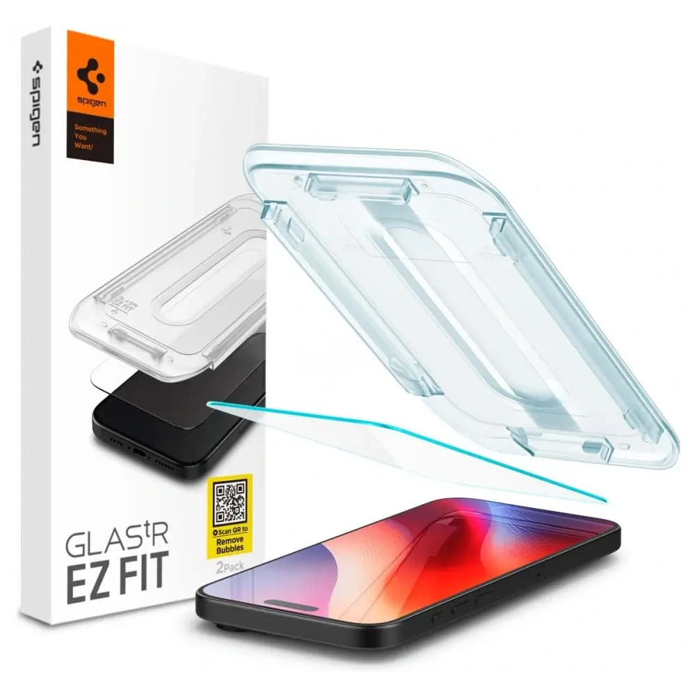 Szkło hartowane Spigen GLAS.tR ez Fit Apple iPhone 16 Pro Clear - iPhone 16 Pro - Spigen
