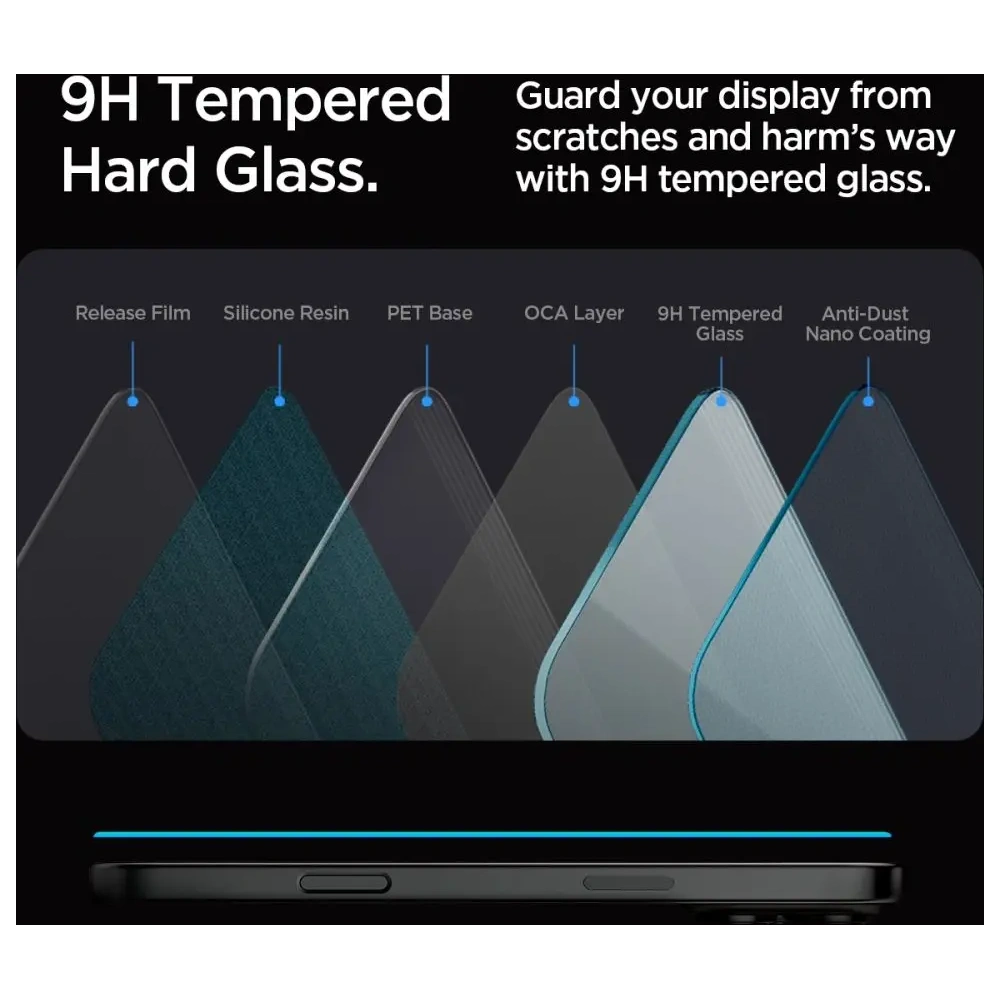 Szkło hartowane Spigen GLAS.tR ez Fit Apple iPhone 16 Pro Clear - iPhone 16 Pro - Spigen