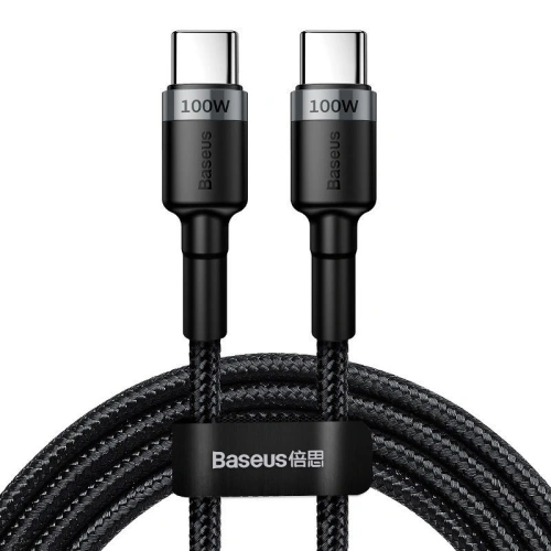 Kup USB-C kábel Baseus Cafule, QC 3.0, PD 2.0, 100W, 5A, 2m (szürke-fekete) - BSU1006GRYBLK - {ean13} - Sklep Home Screen
