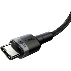Kup USB-C kábel Baseus Cafule, QC 3.0, PD 2.0, 100W, 5A, 2m (szürke-fekete) - BSU1006GRYBLK - {ean13} - Sklep Home Screen
