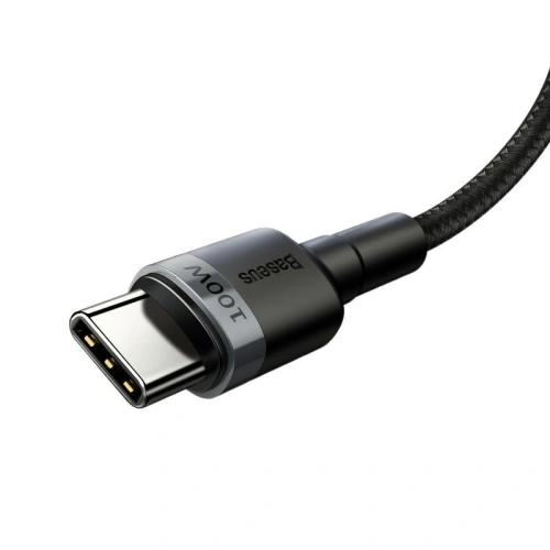 Kup USB-C kábel Baseus Cafule, QC 3.0, PD 2.0, 100W, 5A, 2m (szürke-fekete) - BSU1006GRYBLK - {ean13} - Sklep Home Screen