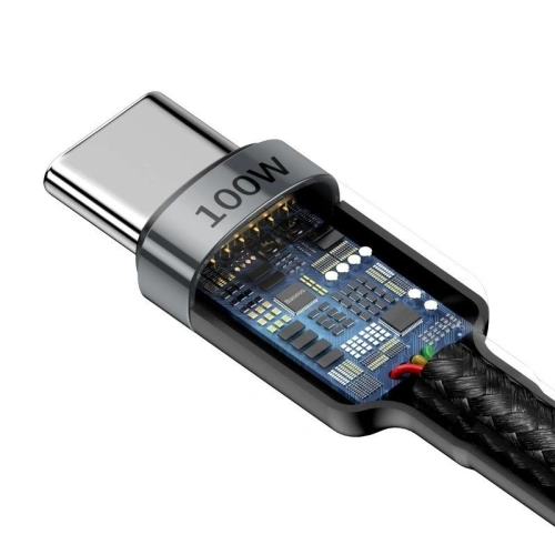 Kup USB-C kábel Baseus Cafule, QC 3.0, PD 2.0, 100W, 5A, 2m (szürke-fekete) - BSU1006GRYBLK - {ean13} - Sklep Home Screen