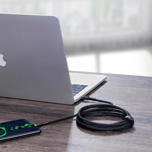 Kup USB-C kábel Baseus Cafule, QC 3.0, PD 2.0, 100W, 5A, 2m (szürke-fekete) - BSU1006GRYBLK - {ean13} - Sklep Home Screen