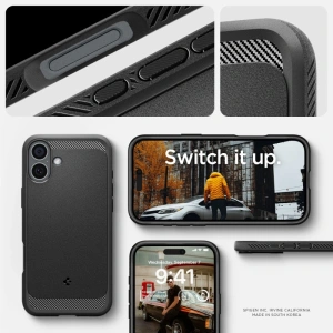 Kup Etui Spigen Rugged Armor Mag Magsafe Apple iPhone 16 Matte Black - SPN16432 - {ean13} - Sklep Home Screen