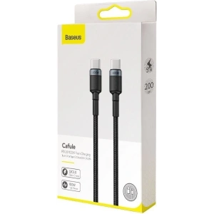 Kup USB-C kábel Baseus Cafule, QC 3.0, PD 2.0, 100W, 5A, 2m (szürke-fekete) - BSU1006GRYBLK - {ean13} - Sklep Home Screen