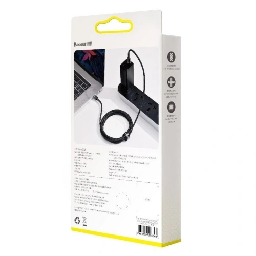 Kup Kabel USB-C Baseus Cafule, QC 3.0, PD 2.0, 100W, 5A, 2m (szaro-czarny) - BSU1006GRYBLK - {ean13} - Sklep Home Screen