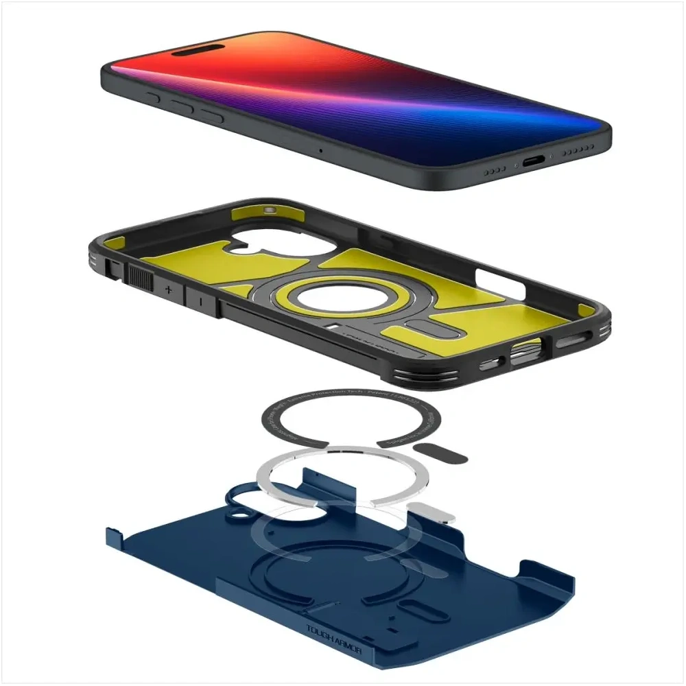 Etui Spigen Tough Armor Mag Magsafe Apple iPhone 16 Navy Blue - iPhone 16 - Spigen