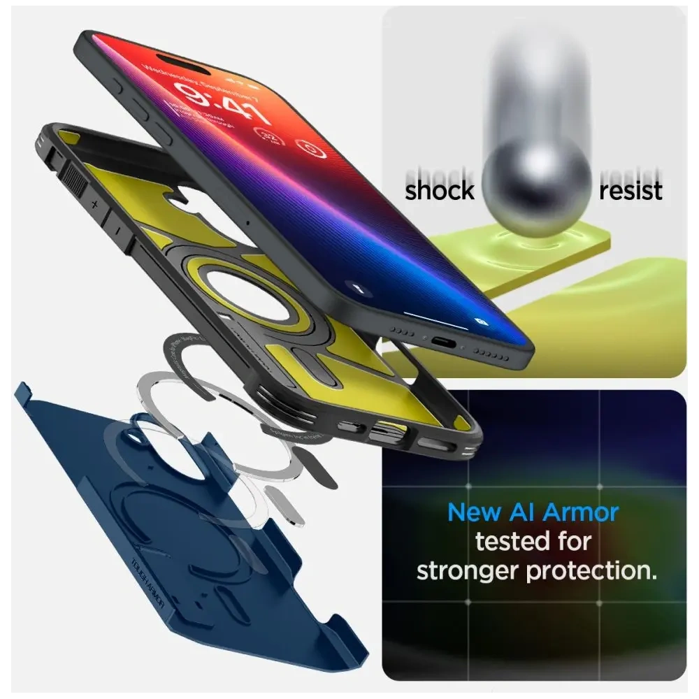 Etui Spigen Tough Armor Mag Magsafe Apple iPhone 16 Navy Blue - iPhone 16 - Spigen