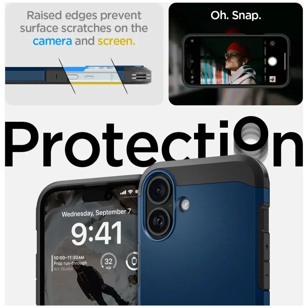 Etui Spigen Tough Armor Mag Magsafe Apple iPhone 16 Navy Blue - iPhone 16 - Spigen