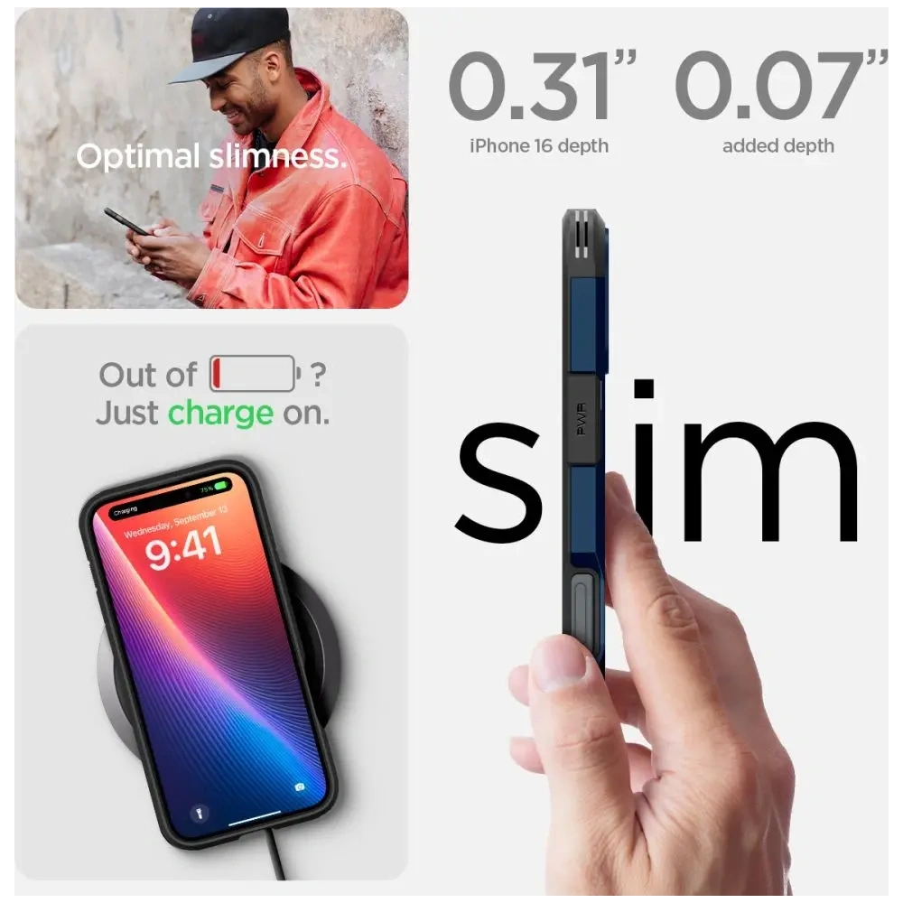 Etui Spigen Tough Armor Mag Magsafe Apple iPhone 16 Navy Blue - iPhone 16 - Spigen