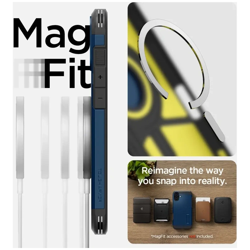 Etui Spigen Tough Armor Mag Magsafe Apple iPhone 16 Navy Blue - iPhone 16 - Spigen