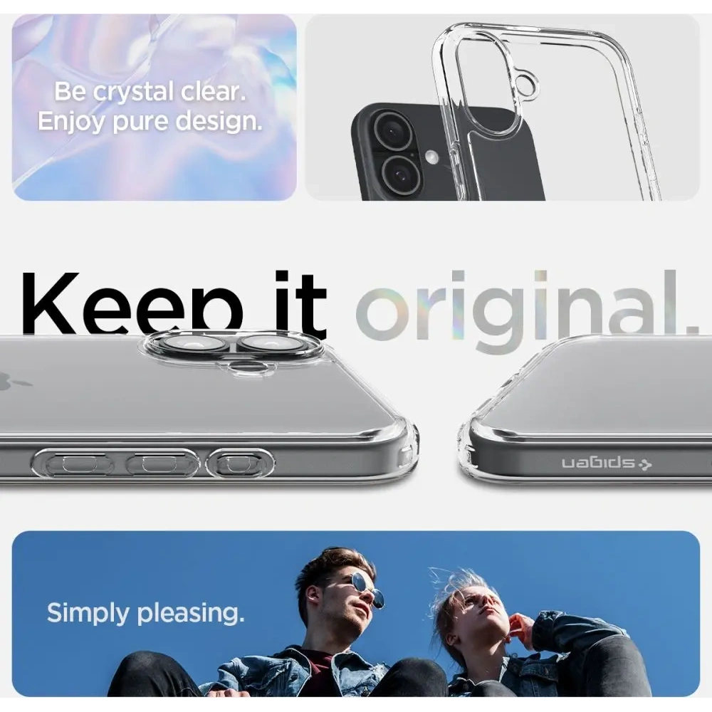 Etui Spigen Ultra Hybrid Apple iPhone 16 Crystal Clear - iPhone 16 - Spigen