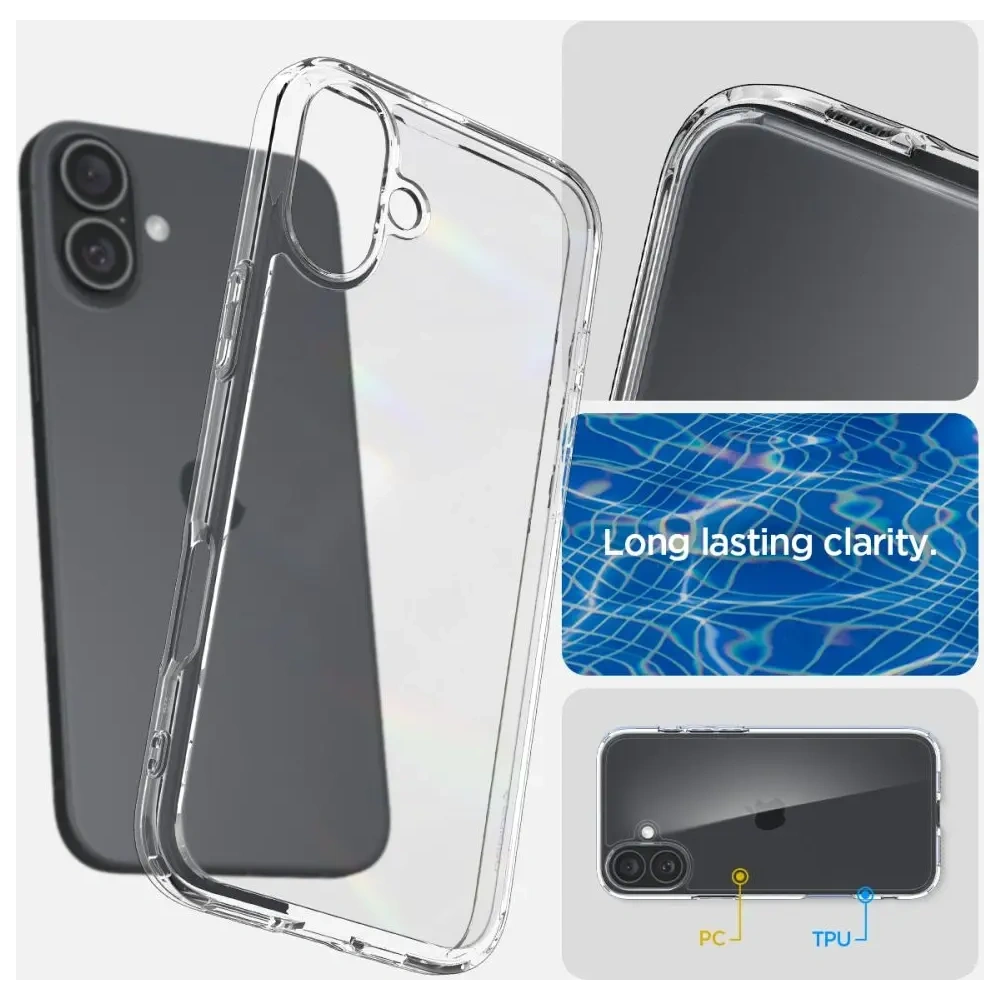 Etui Spigen Ultra Hybrid Apple iPhone 16 Crystal Clear - iPhone 16 - Spigen
