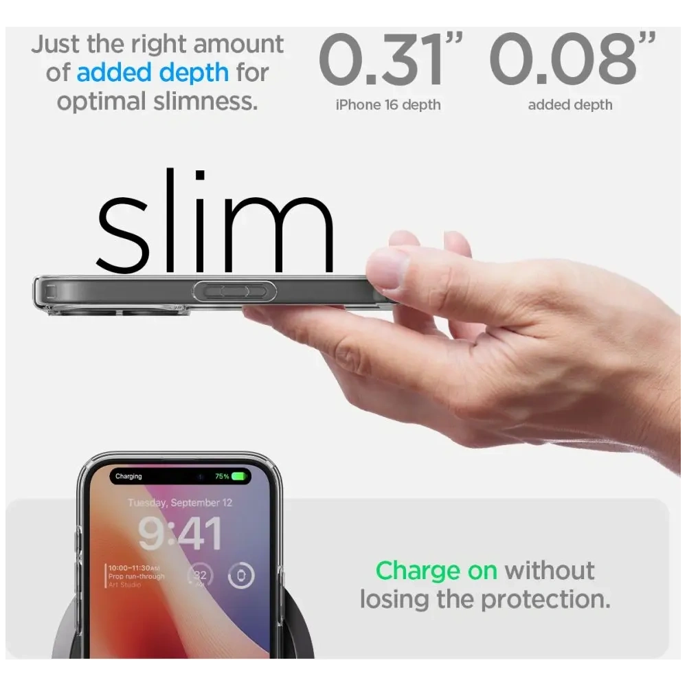 Etui Spigen Ultra Hybrid Apple iPhone 16 Crystal Clear - iPhone 16 - Spigen