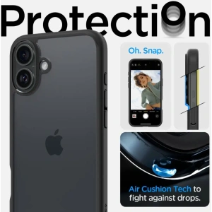 Kup Etui Spigen Ultra Hybrid Apple iPhone 16 Matte Black - SPN16437 - {ean13} - Sklep Home Screen