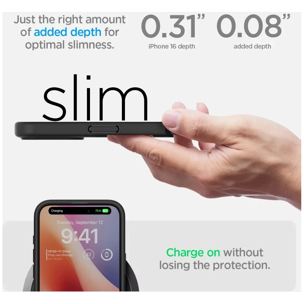 Etui Spigen Ultra Hybrid Apple iPhone 16 Matte Black - iPhone 16 - Spigen