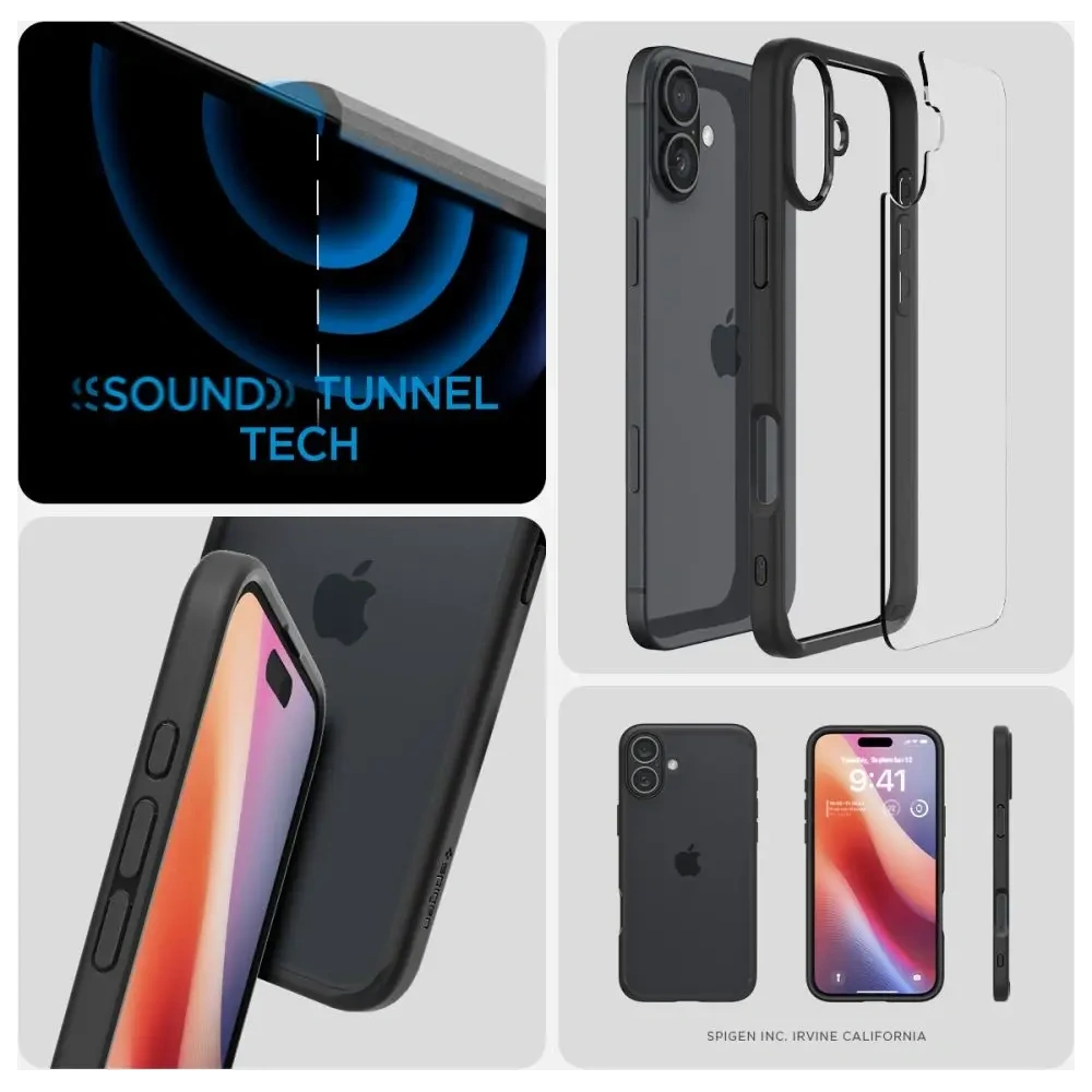 Etui Spigen Ultra Hybrid Apple iPhone 16 Matte Black - iPhone 16 - Spigen